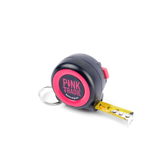 Pink Tradie keyring & measuring tape | BCNA Pink Sports Day