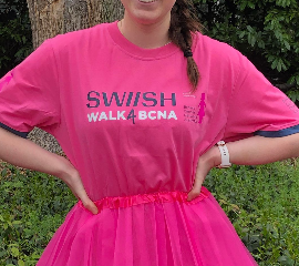 WALK4BCNA Unisex Tee – Lightweight Cotton Blend | BCNA Pink Sports Day