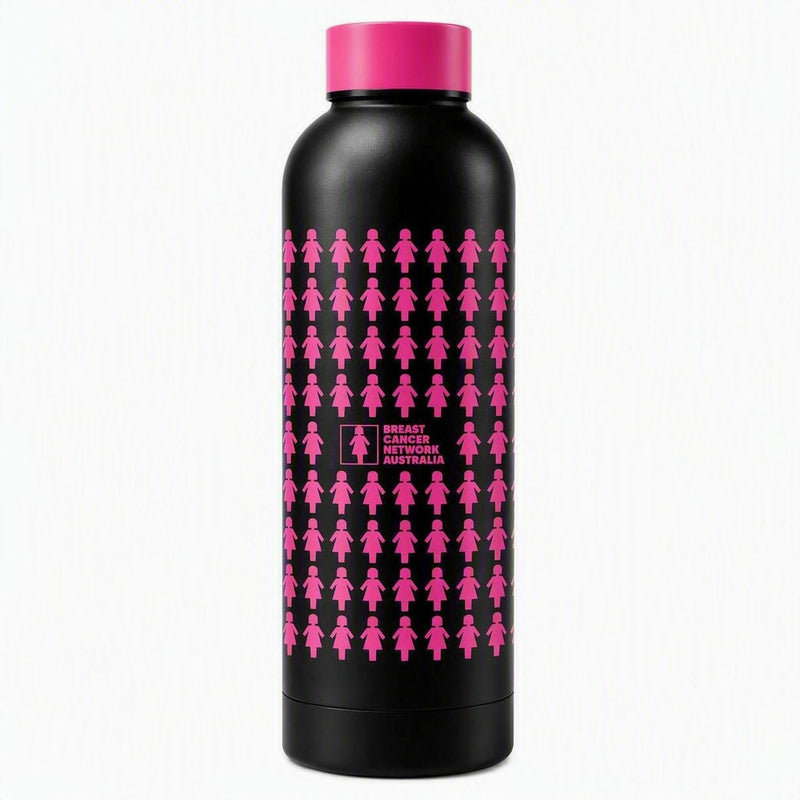 Black drink bottle with Bianca icon