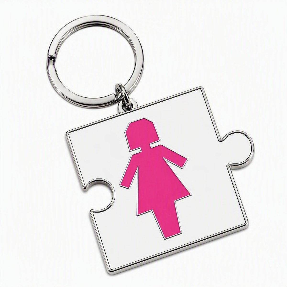 White Bianca keyring